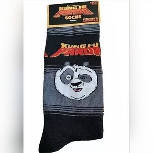 4/$25 Kung Fu Panda Mens Novelty Crew Socks New Collectible Socks